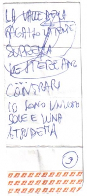 scaletta album 1 scaletta album 1